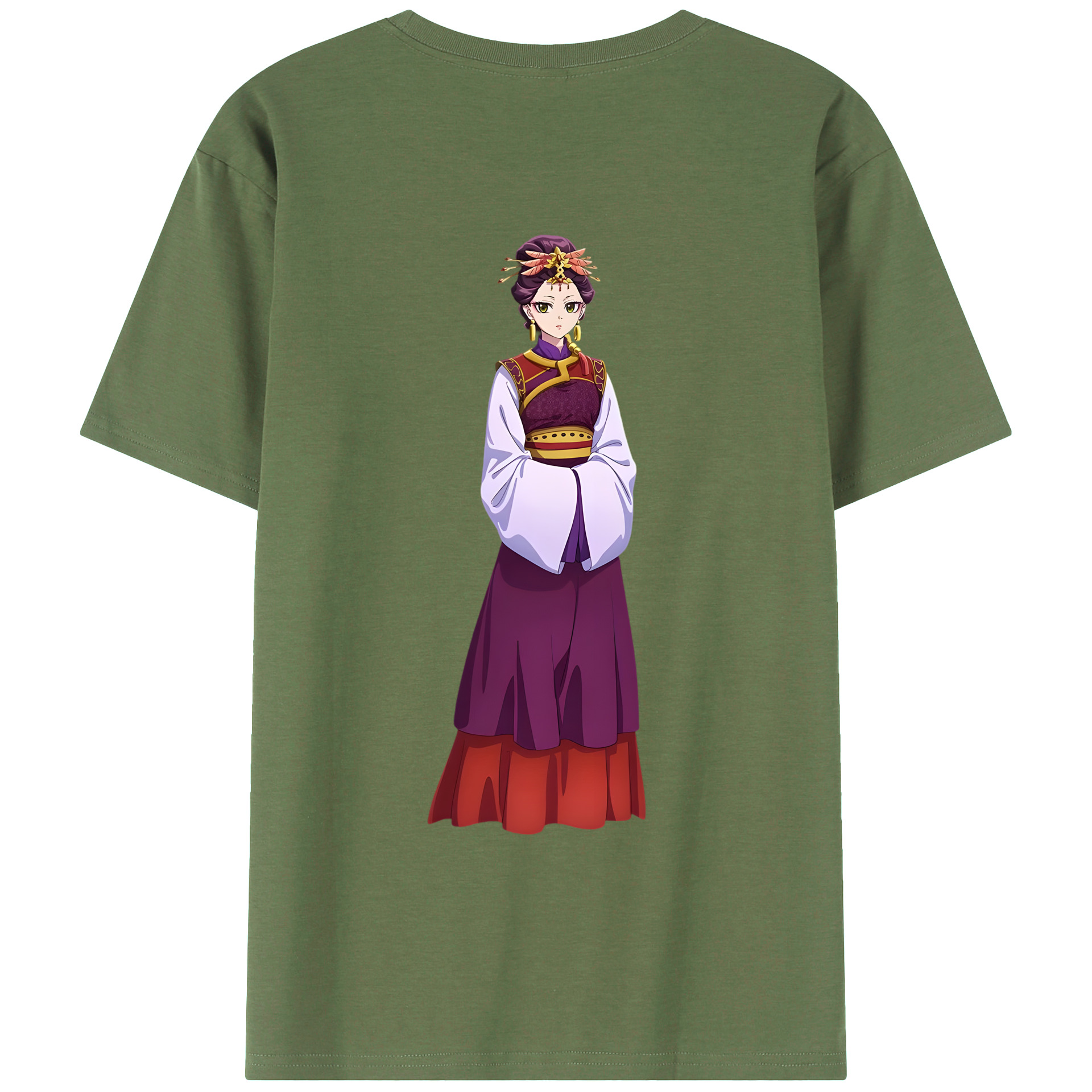 （画像用） 薬屋のひとりごと The Apothecary Diaries 綿100％ メンズ半袖Tシャツ（バックプリント） 通気性